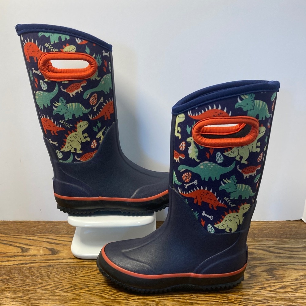 Lone Cone Kids Dinosaur Neoprene Rain Boots Navy Blue US 11 EU 29 Mud Boots